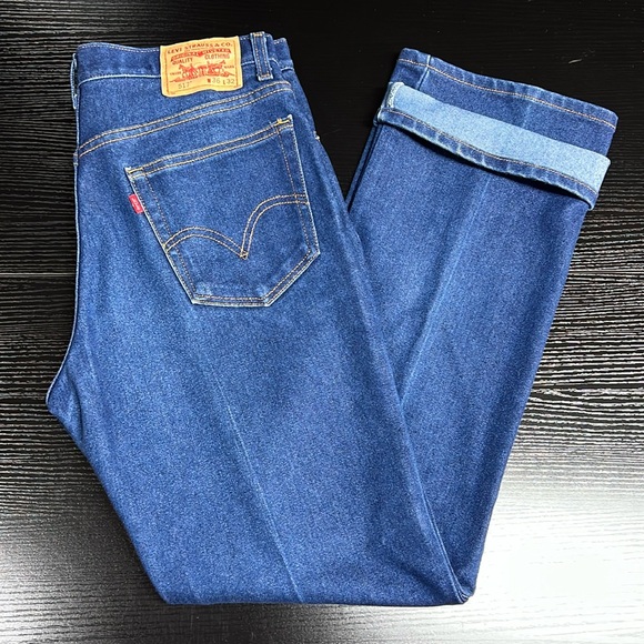 Levis 517 Jeans Mens 36x32 Blue Denim Bootcut Fit Dark Stone Wash Red Tab Cotton - Picture 1 of 14